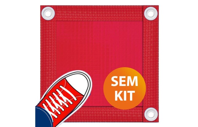 Capa de Segurança para Piscina Reposição CKP550 Vermelha sem Kit de Instalação - Suporta Peso, Evita Quedas e Acidentes