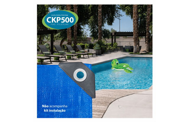 Capa de Piscina CKP500 PEAD Sem Kit de Instalação Alta Durabilidade e Proteção Contra Sujeiras