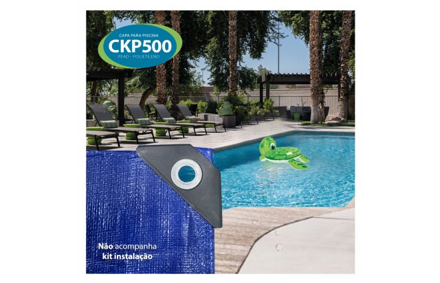 Capa de Piscina CKP500 PEAD Sem Kit de Instalação Alta Durabilidade e Proteção Contra Sujeiras M2