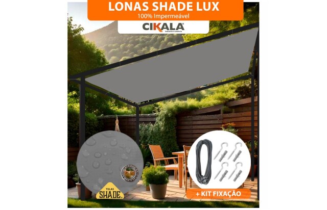 Tela Lona Sombreamento Impermeável Shade Lux CInza - A Melhor Opção para Sombreamento e Proteção Externa M2