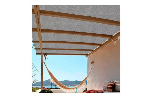 Forro de Tela Sombreamento Cinza para Pergolado 90% Sombreamento Proteção UV - Cobertura Áreas Externas Gourmet