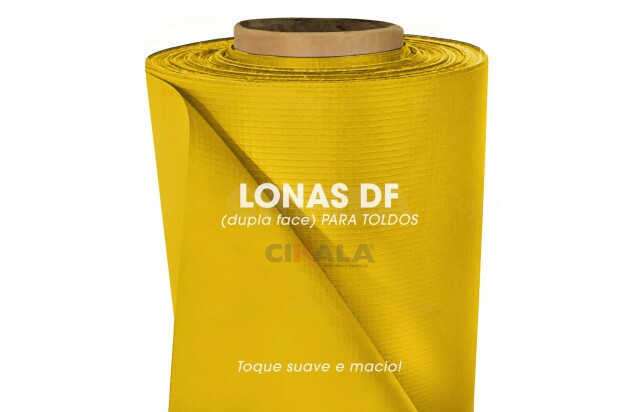 Lona para Toldo Amarela Dupla Face 1x1,40 M em PVC - Perfeita para Toldos Retráteis e Cortinas