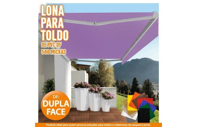 Lona DF Dupla Face Lilás PVC Vinil Espessura 500 Micras M2