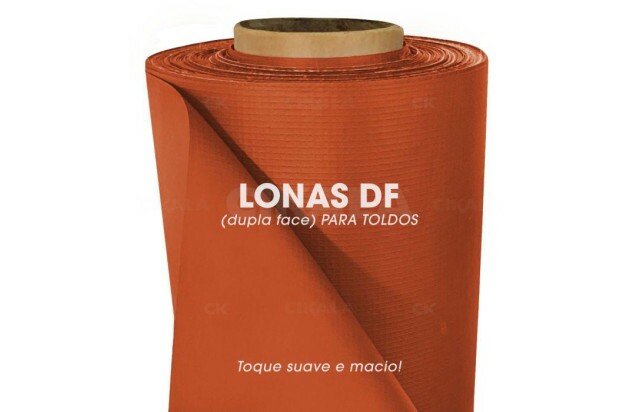 Lona para Toldo Laranja Dupla Face 1x1,40 M em PVC - Perfeita para Toldos Retráteis e Cortinas