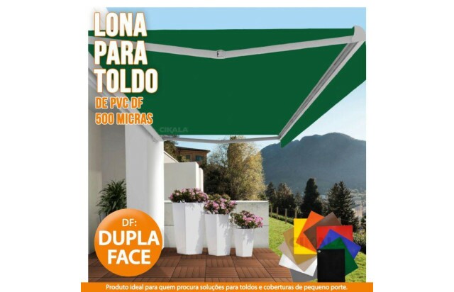 Lona DF Dupla Face Verde PVC Vinil Espessura 500 Micras M2