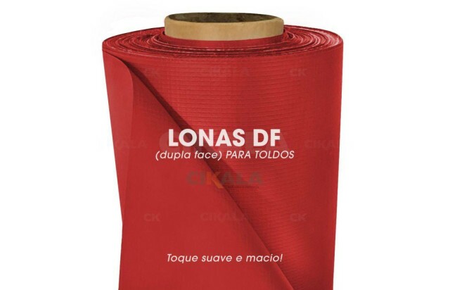 Lona para Toldo Vermelha Dupla Face 1x1,40 M em PVC - Perfeita para Toldos Retráteis e Cortinas
