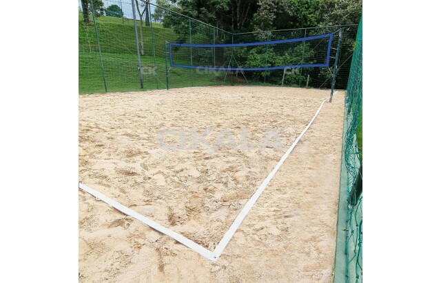 Fita Marcação Branca 16x8 M + 4 Estacas + Bolsa Beach Tennis