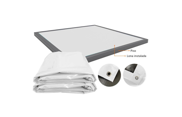 Lona para Tatame Branca x Preta CK600 Micras Profissional - Proteção para Ringue Octógono e Tatame EVA M2