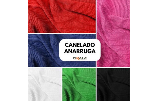 Tecido Canelado Anarruga 01x1,60 M - Estilo para Moda Praia, Fitness e Casual