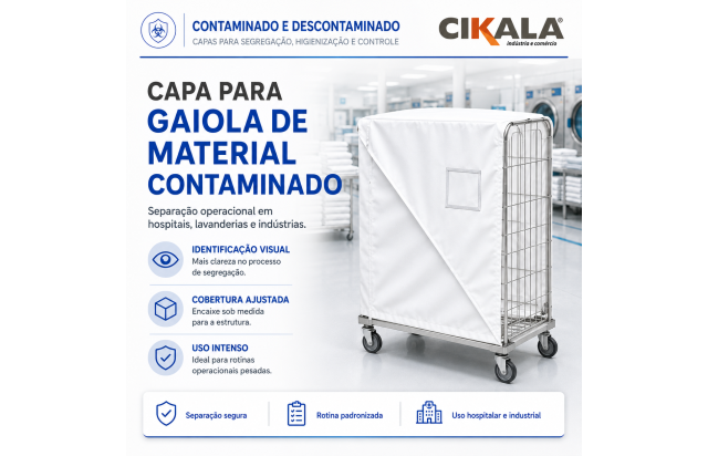 Capa para Gaiola de Material Contaminado com Separação Operacional