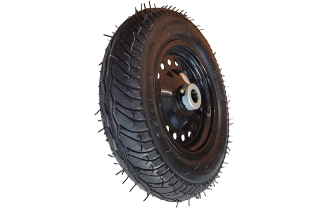 Roda Pneumática 325x8 4 Lonas Aro Chapa Rolete 1" Rolamento Rolete para Carrinhos