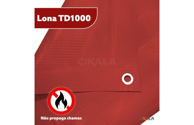 Lona para Eventos Vermelha TD1000 - Proteção e Segurança para Toldos, Festas, Feiras e Shows M2