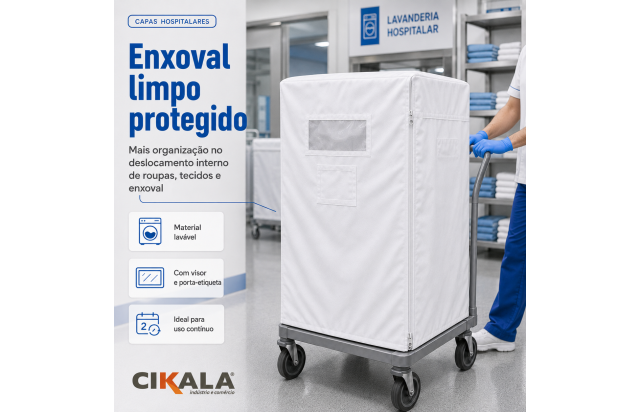 Capa para Transporte de Material Hospitalar Limpo com Proteção Sanitária