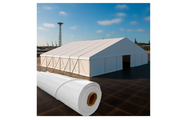 Lona para Cobertura Galpão G320 Branca 1x1,40 M 600 Micras PVC Antichama