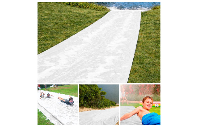 Lona Escorregador SkiBun Branca - Para Brincadeiras Refrescantes e Cheias de Diversão M2