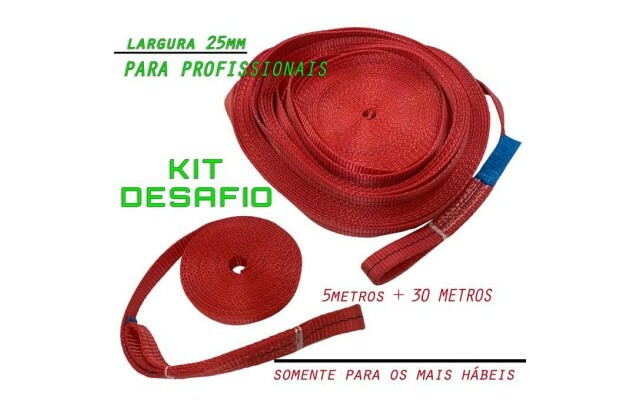 Slackline longline 25 Mm 30 M Vermelho