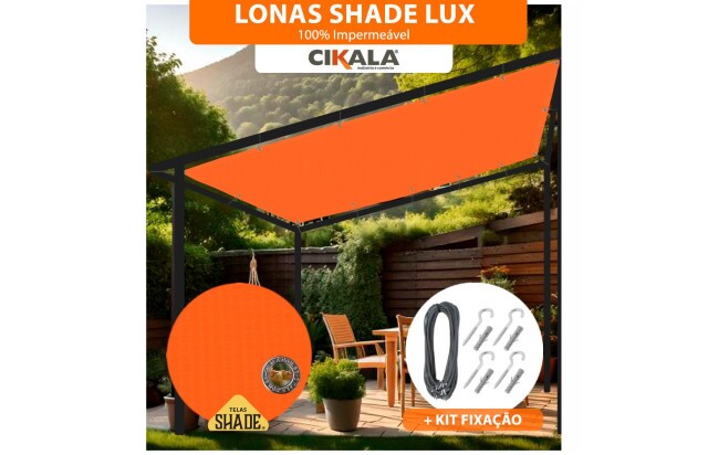 Tela Lona Sombreamento Impermeável Shade Lux Laranja - A Melhor Opção para Sombreamento e Proteção Externa M2