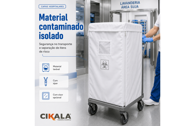 Capa para Material Contaminado com Isolamento Visual e Operacional
