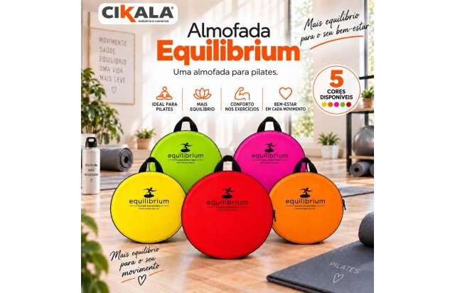 Almofada para Pilates Equilibrium Redonda 70 x 5 cm com Espuma D23