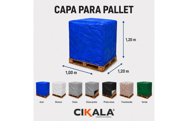 Capa para Pallet 300 Micras PEAD 1,00 x 1,20 x 1,20 M para Proteção de Mercadorias