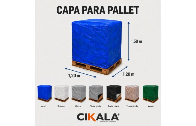 Capa para Pallet 300 Micras PEAD 1,20 x 1,20 x 1,50 M para Proteção de Mercadorias