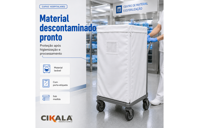 Capa para Material Descontaminado com Proteção Pós-Higienização e Processamento
