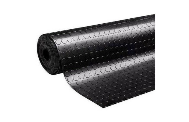 Piso Moeda Vinílico 2x1 M Preto Academia Antiderrapante