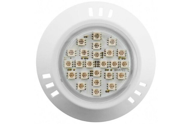Refletor Power Led 5w Abs Rgb Frente Baixa Rosca