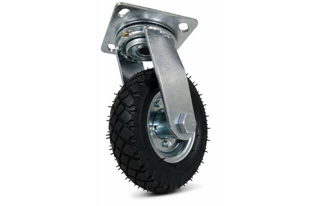 Roda Pneumática 6x2 com Rodízio Giratório para Carrinho e Transporte