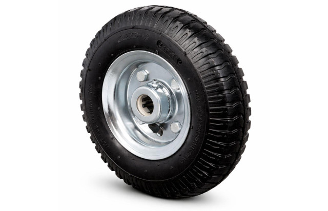 Roda 250x4 Pneumática 8x2 com Eixo 3/4" Rolamento Esfera 4 Lonas Reforçada para Carrinho de Mão, Plataforma e Carga