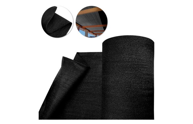Tela Shade Sombreamento Preta 5,20x1,00 M Cobertura e Decorativa