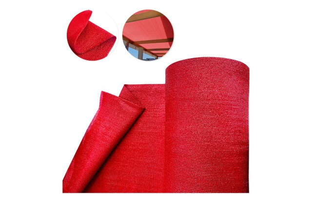 Tela Sombreamento Shade 90% Solpack Vermelha 5,20m de Largura - Preço de M² - Cobertura Decorativa