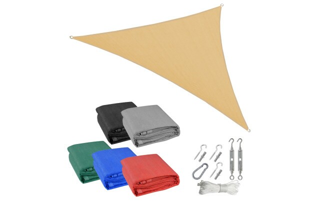 Tela Shade 90% Sombreamento Triangular 2x2x2 M - Cobertura Garagem Pergolado Piscina Área Externa