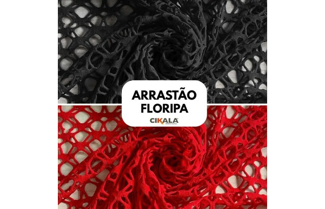 Tecido Renda Arrastão Floripa 01x1,50 M - Inspiração Tropical em um Tecido Sofisticado