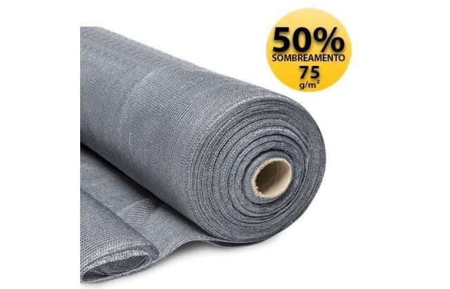 Tela Sombrite Prata 50% Sombreamento 1x4,00 M Freshnet 75 g/m² para Hortaliças Flores Mudas