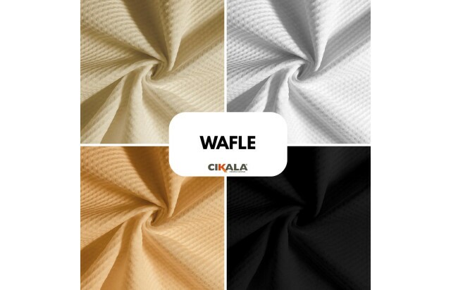 Tecido Wafle 01x1.50 Metros Malha Texturizada Encorpada com Elastano