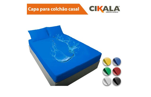 Kit Hospitalar Capa Colchão Casal Impermeável + 02 Fronhas 2.20x1.40x0.30 Metros