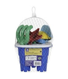 Kit Baldinho de Praia Castelinho Areia com 8 Peças
