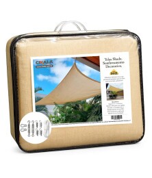 Tela Shade Sombreamento Areia 7x5 Metros +Kit Fixação
