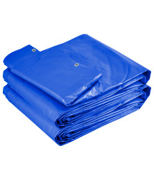 Lona para Cobertura Impermeável Azul CK300 Micras - Telhado Obra Festa Barraca Buffet M2