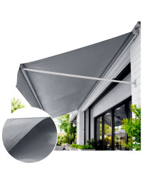 Lona para Toldo PVC Cinza Dupla Face Impermeável Ideal para Varandas, Sacadas e Áreas Externas M²