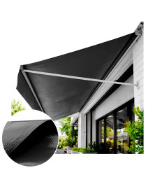 Lona para Toldo PVC Preta Dupla Face Impermeável Ideal para Varandas, Sacadas e Áreas Externas M²