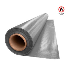 Lona para Eventos Antichama Reduz Calor + UV Cinza Blackout 500 Micras TD1000