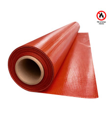 Lona para Eventos Antichama Reduz Calor + UV Vermelha Blackout 500 Micras TD1000