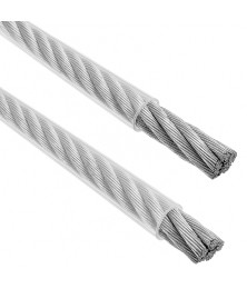 Cabo de Aço Revestido 6x7 PVC Cristal 3,2mm 1/8” Guarda Corpo