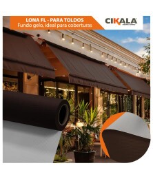 Lona para Toldo Marrom Fundo Gelo 1x1,40 M em PVC - Perfeita para Toldos Retráteis e Cortinas