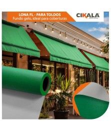 Lona para Toldo Verde Fundo Gelo 1x1,40 M em PVC - Perfeita para Toldos Retráteis e Cortinas
