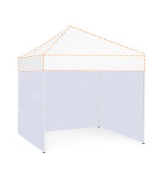 Parede de Fechamento Branca 2x1.85 M Tenda Gazebo