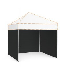 Parede de Fechamento Preta 2x1.85 M Tenda Gazebo