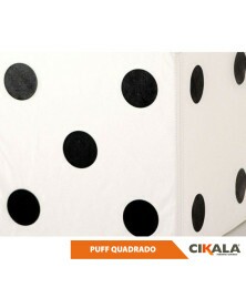 Puff Dado Almofada Quadrado 45cm 